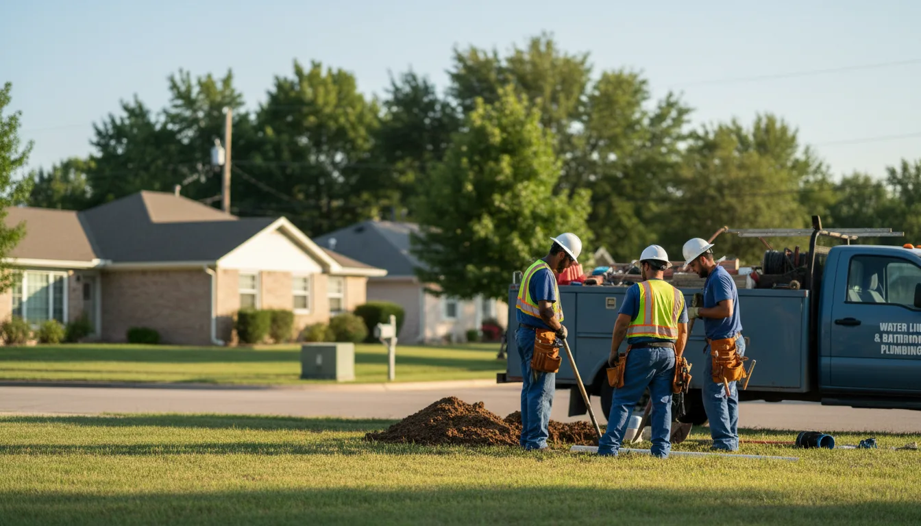 Residential water line and bathroom plumbing service in Tuppers Plains, OH